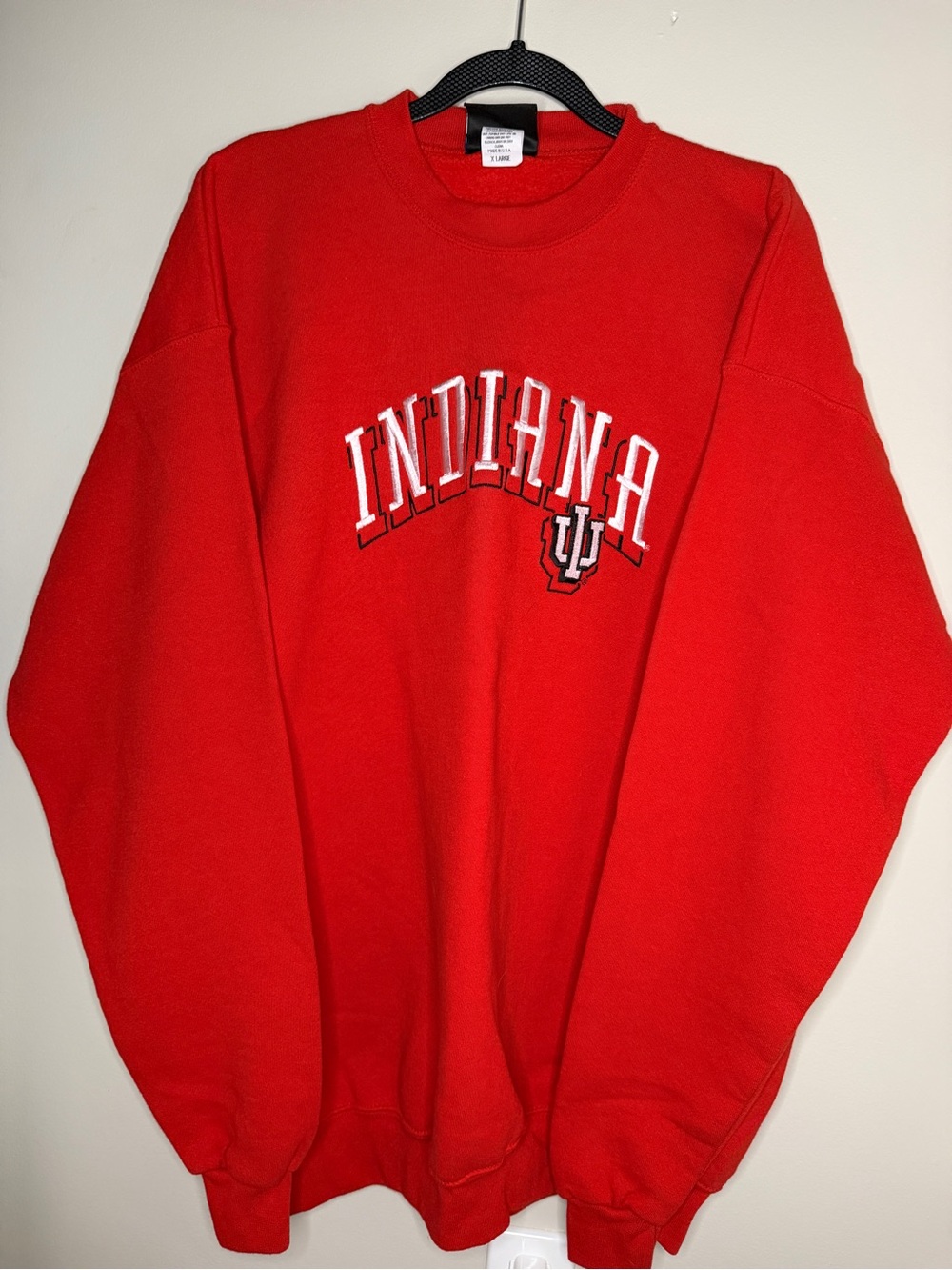 Vtg Indiana Hoosiers Sweater 90’s Embroidered Sz XL Crable Sportswear USA Made